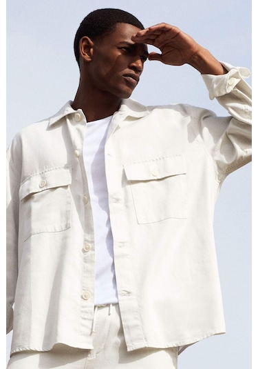 DeFacto Relax Fit Polo Yaka Cep Detaylı Gömlek Ceket B3903AX24SPWT33 DeFacto Relax Fit Polo Yaka Cep Detaylı Gömlek Ceket B3903AX24SPWT33