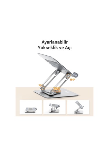 Juo Jnr360 Dönebilen Alüminyum Tablet Standı Yükseklik Ve Eğim A