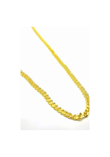 Omar Silver Unisex Gurmet 2,20 Mm Gold Altın Kaplama Gümüş Kolye