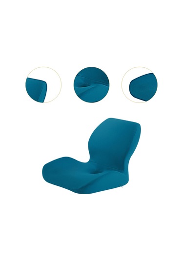 Suntek Bel Destek Yastığı Ergonomik Sandalye Sırt Yurt Oturma Koyu Mavi