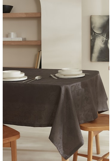 Karaca Home Elizabeth Masa Örtüsü Antrasit Antrasit