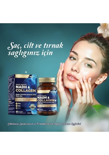 Nutraxin Nadh Collagen 60 Tablet Tip1 Tip3 Hyaluronik Asit, Elastin, Seramid, Resveratrol Glutatyon