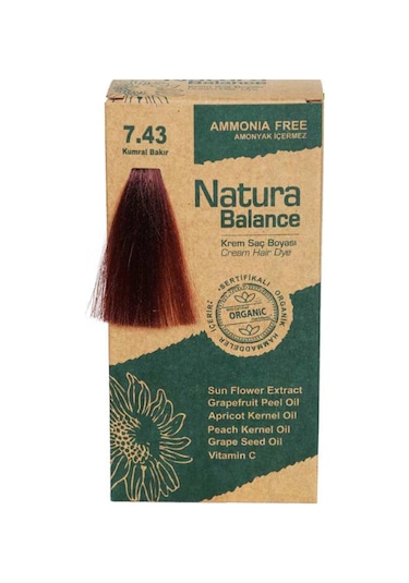 Natura Balance Saç Boyası 7.43 Kumral Bakır