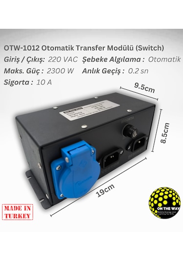 Otomatik Enerji Transfer Şalteri Ats 220v 10a Güç Modülü