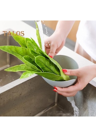 Beyaz Talos Plastik Huni Chopstick Drenaj Raf Meyve Sebze Süzgeç Raf Mutfak Dekor