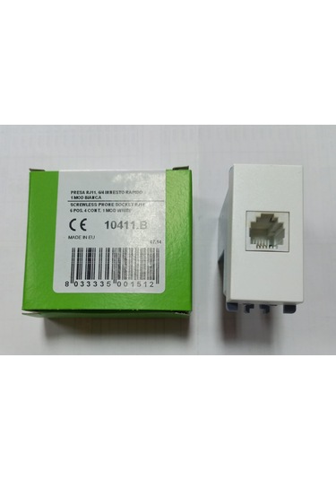 Beyaz Rj11 Telefon Prizi 1m