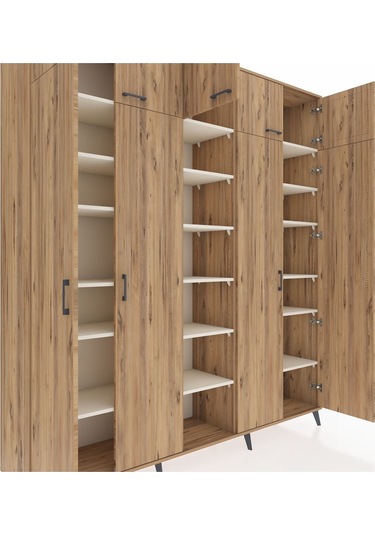 Hyperion Dolap 18 Raflı 9 Kapaklı 220x44x243 Çam-çam/aytaşı Atlas Çam/aytası