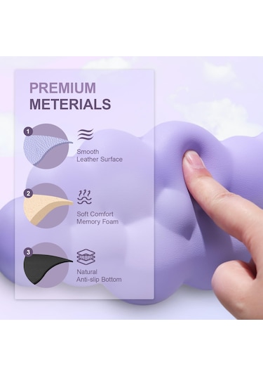 Ruicoo Bilgisayar Bilek Desteği - Ergonomik Hafıza Köpüklü Klavye Ve Fare Pedi Seti Uzun + Kısa