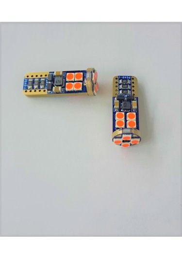 12 Led T10 Park Plaka İç Aydınlatma Ampulü Kırmızı