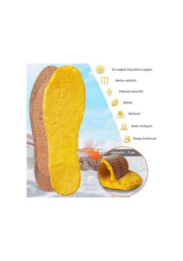 Peluş Kışlık Sıcak Tutan Ayakkabı Iç Tabanı