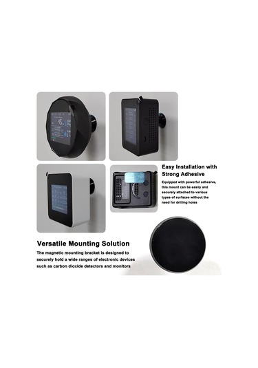 Symbee Siyah Alüminyum Manyetik Asma Tutucu - Dijital Cihazlar İçin 360 Evrensel Başlıklı, Duvara Kurulabilir, Dayanıklı Ve Hafif