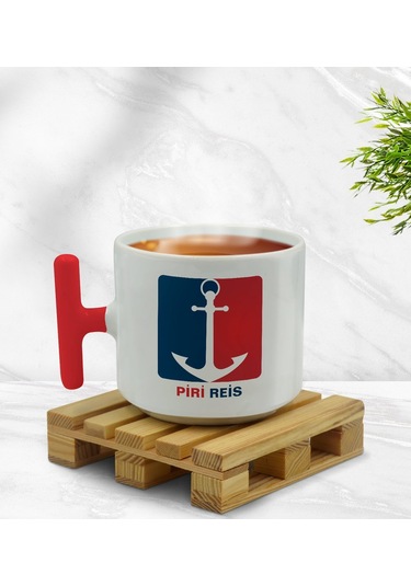 Bk Gift Kişiye Özel Tekne Marin Ve Denizcilik Tasarımlı Kırmızı T Kulplu Middle Kupa-4, Arkadaşa Hediye Kobitmeyencom33401 Bk Gift