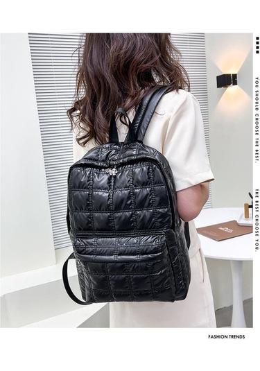 Mavi Büyük Kapasiteli Kadın Moda Trendi Işlemeli Pamuklu Giyim Sırt Çantası Açık Eğlence Turizm Sırt Çantası Mavi