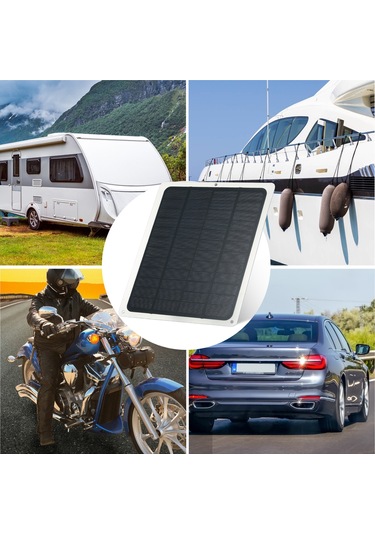 15w D C 12v/5v Solar Panel Kiti İkili Usb & Type-c Arayüzü Ve Aligator Kelepçe/ Araç Şarj Cihazı Ip65 Suya Dayanıklı Ev İçin Dış Mekan Kullanımı İçin Taşınabilir