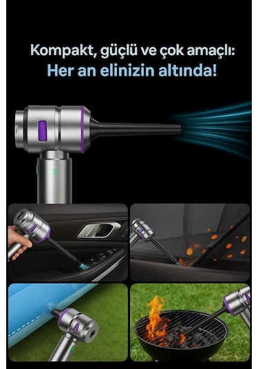 St-6659 Plus 16000 Bpa Çok Fonksiyonlu Kablosuz Yüksek Emiş Araç Ve Ev Temizlik El Süpürgesi