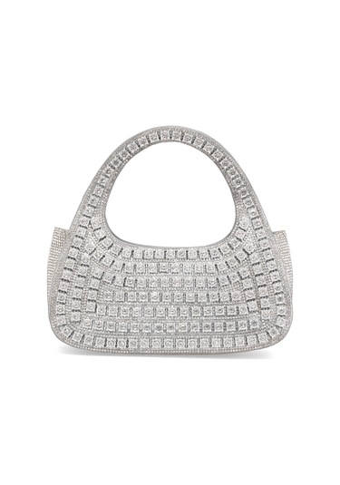 Guja 25yg586 Kadın Taşlı Abiye Çanta Gümüş Gümüş