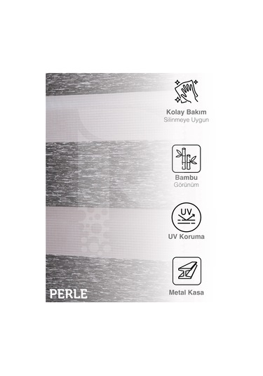 Br Perle Koyu Gri Renk Bambu Stor Zebra Perde Yüksek Kalite Alüminyum Kasa Koyu Gri