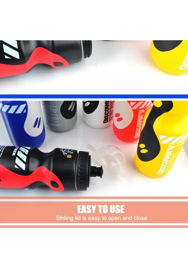 Aubyhe Bisiklet İçme Suyu Bardağı 680ml - Hdpe Malzeme, Hafif Ve Dayanıklı - Bisiklet Sporu, Yürüyüş, Seyahat İçin - Toz Koruyucu Kapaklı Beyaz Çok Renkli