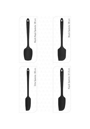 VALLETTA OSTERİS 4'LÜ SPATULA SET SİYAH