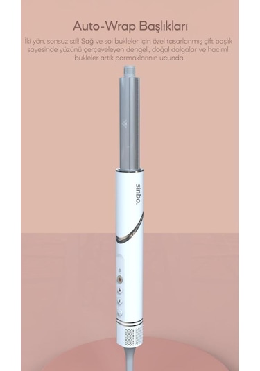 Sinbo Shd-1720 - Volumair 5 In 1 Katlanabilir Air Saç Kurutma Ve Şekillendirme Sistemi Beyaz