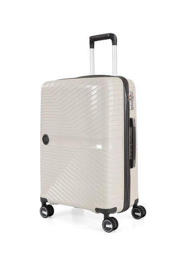 Ççs 5239 Polipropilen Büyük Boy Valiz Beyaz-antrasit Beyaz - Antrasit