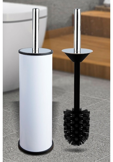 Sas Beyaz Çöp Kovası Wc Fırça Set 2 Li Set 3 Lt Beyaz