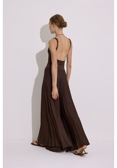 Dökümlü Rahat Pantolon Kahverengi Kahverengi