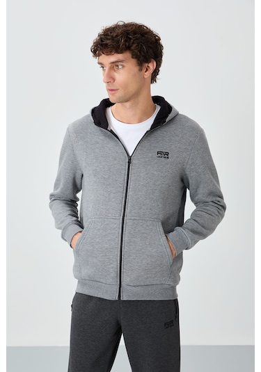 Tommy Life Hector Gri Melanj Şardonlu Erkek Sweatshirt - 88139 GRİ MELANJ