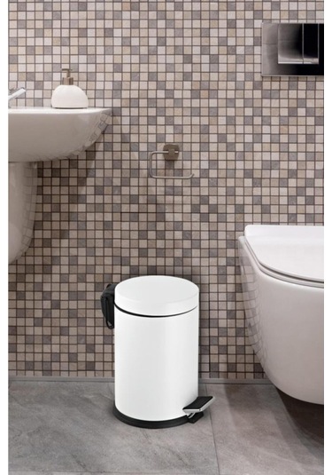 3 Lt Pedallı Çöp Kovası Beyaz