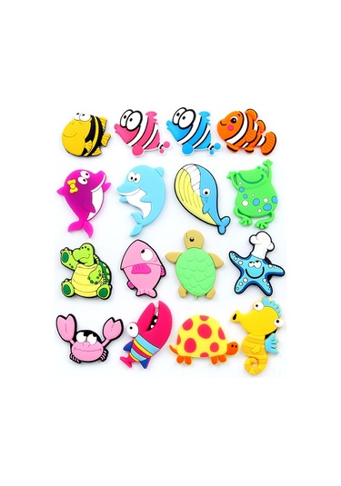 Hombey Deniz Hayvanları Şekilli Yumuşak Jeli Manyetik Buzdolabı Sticker - Eğitici Dekoratif Not Tutucu Deniz Atı