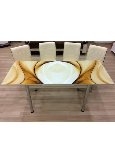 Yandan Açılır Büyüyen Cam Mutfak Masası 70x110-sadece Masa Fiyat