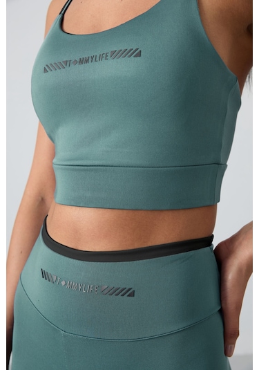 Tommylife Mint Yeşili Esnek Standart Fit Performans Kadın Tayt Takım - 95333