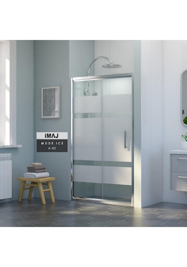 İmaj Banyo Mode İce A-53 İki Duvar Arası 1 Sabit 1 Sürgü Duşakabin Krom