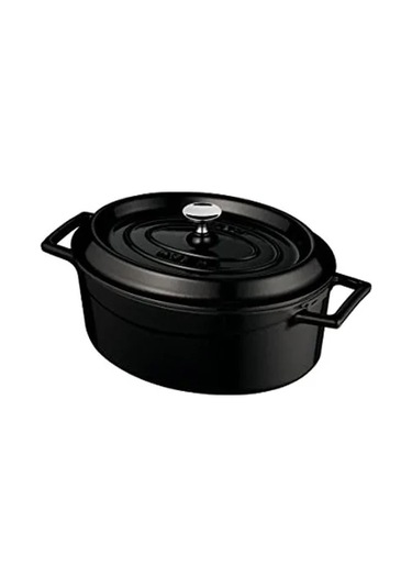 Siyah Metal Oval Mini Tencere, Kullanışlı Ve Şık 0