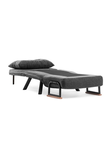 Pafu Sando Tekli Katlanır Yataklı Koltuk Keten Koyu Gri Koyu Gri