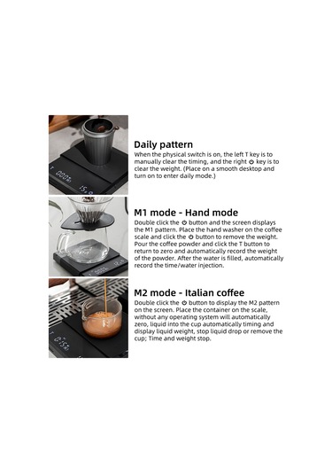 Zamanlayıcılı Mini Kahve Terazisi, 2kg/0,1g Doğru 3 Siyah Diğer