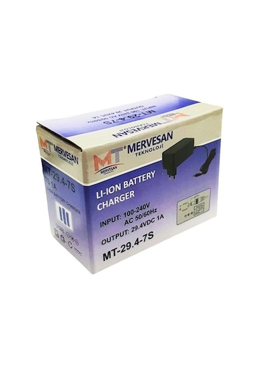 Mervesan 29.4volt 7s 1amper Li-ion Batarya Şarj Cihazı