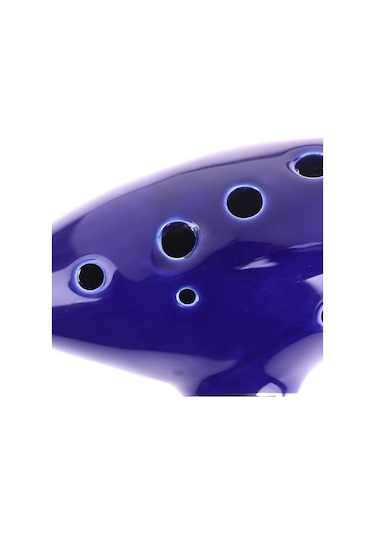 Valkyrie Ocarina 12 Delik Ocarina Seramik Alto C Ocarina Flüt Mavi Ocarina Sualtı Müzik Nefesli Enstrüman