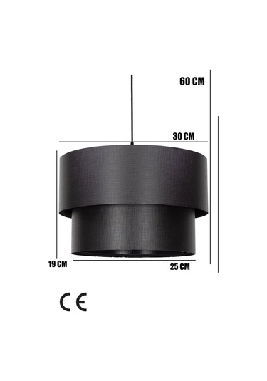 Pasta Sarkıt Avize Siyah Finlin Siyah