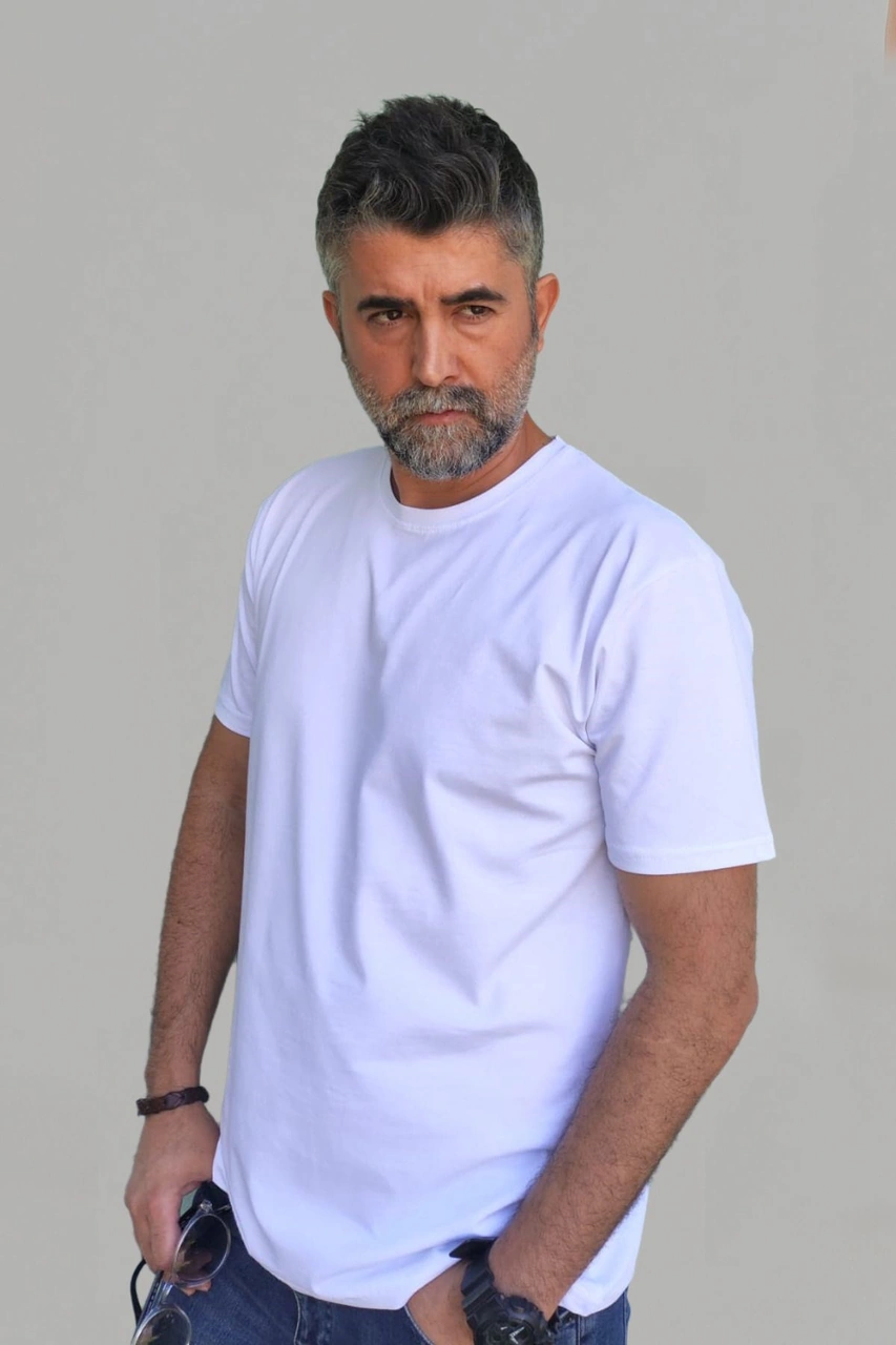 Erkek Beyaz Slim Fit Bisiklet Yaka Pamuk Elastan Basic Tişört Vk-erkektişört-tekli Beyaz