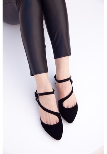 Fox Shoes Siyah Kadın Babet D726016902