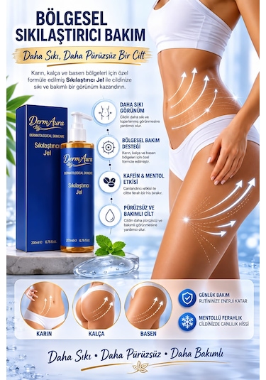Dermaura Kafein & Mentol Içerikli Sıkılaştırıcı Jel 200 ML