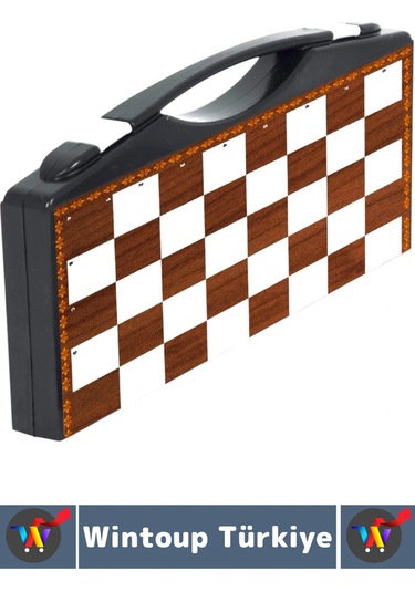 Eğlenceli Çocuk Yetişkin Aile Okul Eğitici Taşıma Çantalı Tavla Satranç Dama 3 İn 1 Özel Oyun Seti