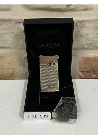 Jobon Çift Ateşlemeli Gaz Açıp Kapatmalı Gri Renk Kişiye Özel Çak