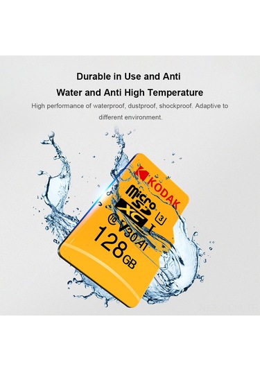 Qingmipy Kodak 32gb Microsd Hafıza Kartı U3 V30 A1 100mb/s Okuma Hızı 4k Hd Video Kaydı Desteği Sınıf 10