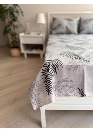 Üntaş Tek Lastiksiz Çarşaf Ve 1 Adet Yastik Kilifi Grisiyah