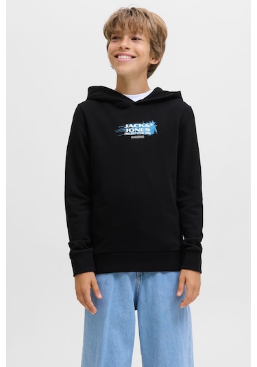Jack & Jones Jcocondor Sweat Hood Fst Siyah Erkek Çocuk Sweatshirt 000000000102353036 Siyah