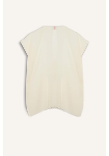 Defacto Fall İn Love Regular Fit Pamuklu Kimono Z0696az25sper103 Ekru