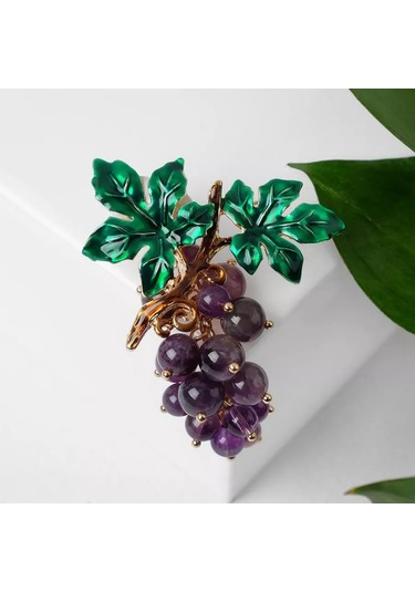 Queen Fair Ametist Broş Üzüm Şarabı 170211159 Violet