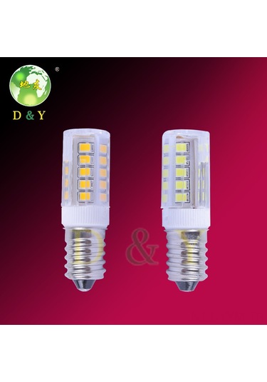 Geeksen E14 Vitesli Led Ampul 5w 6000k Beyaz Işık 360 Aydınlatma 51 Led Mikrodalga Fırın Buzdolabı Çamaşır Makinesi Uyumlu Enerji Tasarruflu